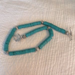 Faux turquoise necklace